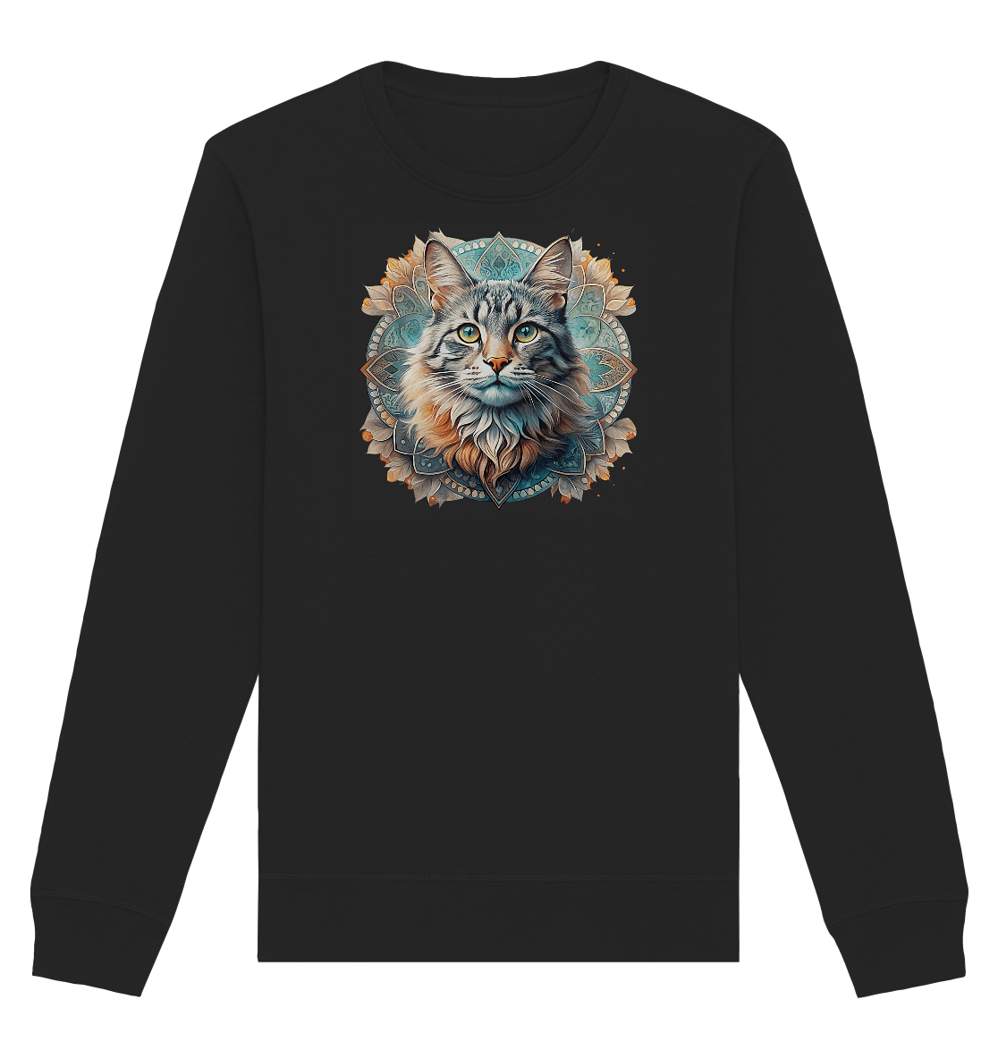 Mystic Cat - Organic Basic Unisex Sweatshirt - ArtfulShenwyn