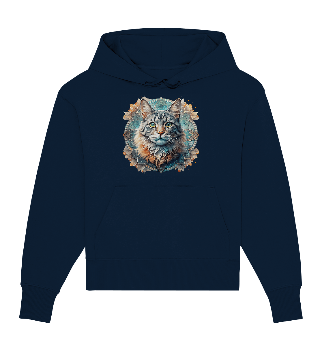 Mystic Cat - Organic Oversize Hoodie - ArtfulShenwyn