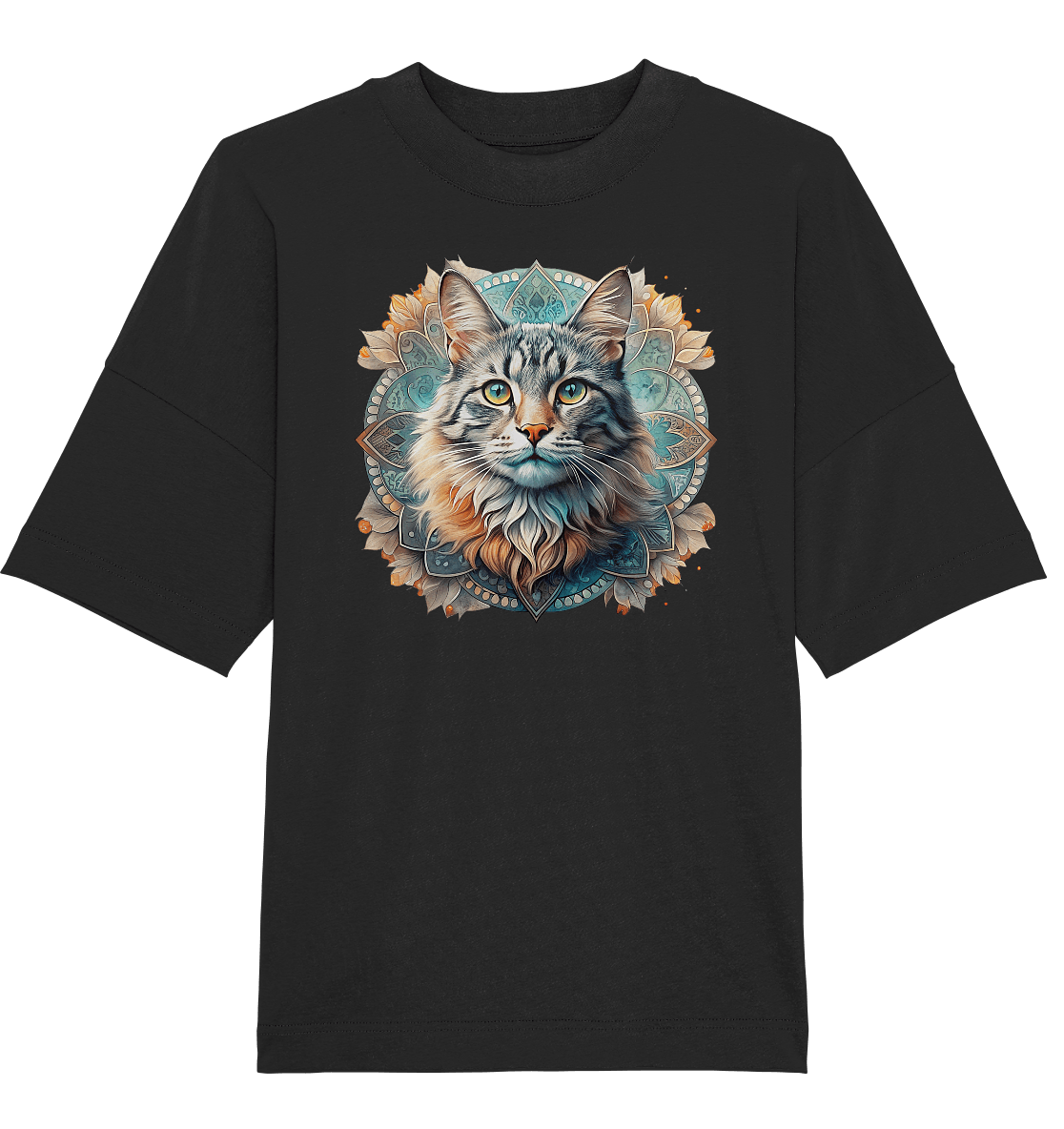 Mystic Cat - Organic Oversize Shirt - ArtfulShenwyn