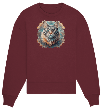 Mystic Cat - Organic Oversize Sweatshirt - ArtfulShenwyn