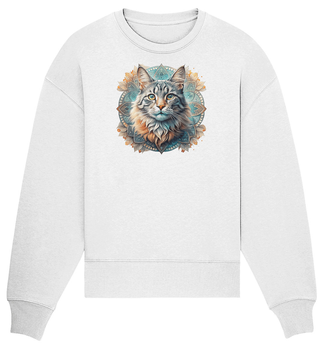 Mystic Cat - Organic Oversize Sweatshirt - ArtfulShenwyn