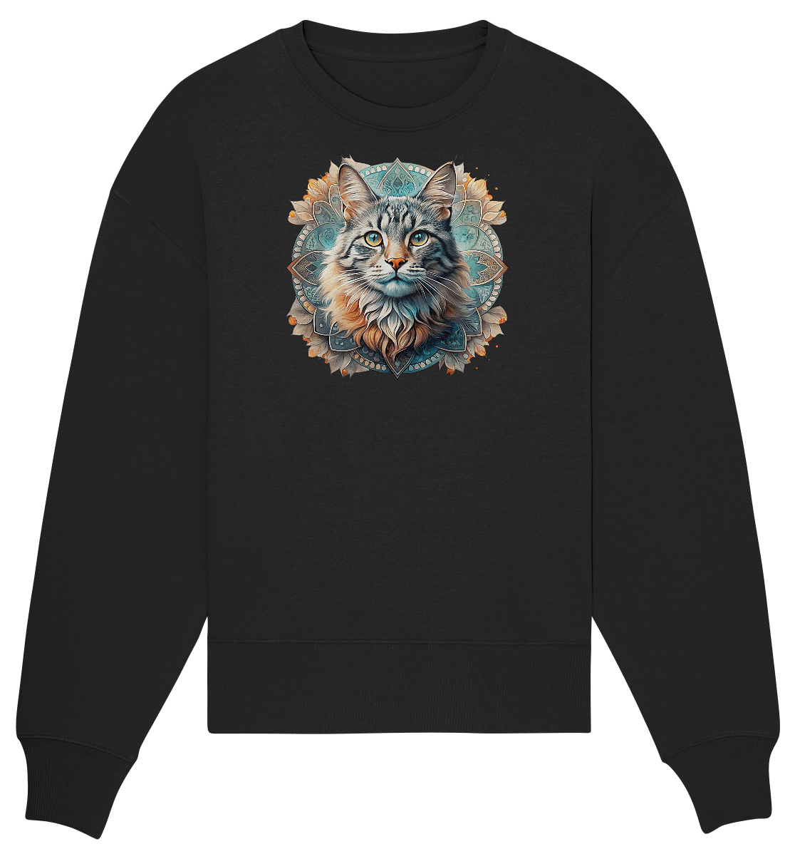 Mystic Cat - Organic Oversize Sweatshirt - ArtfulShenwyn