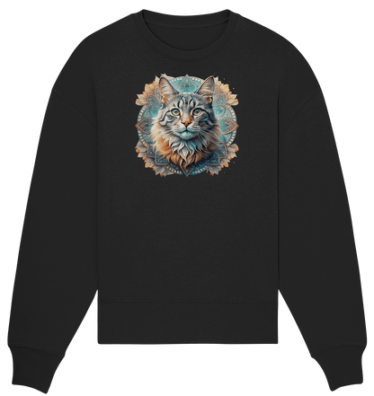 Mystic Cat - Organic Oversize Sweatshirt - ArtfulShenwyn