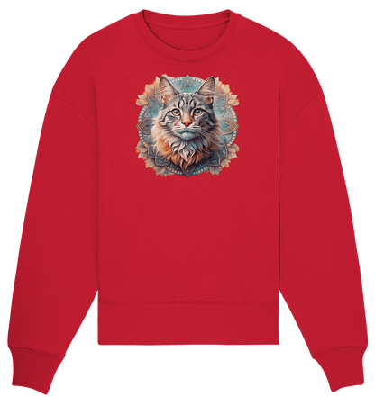 Mystic Cat - Organic Oversize Sweatshirt - ArtfulShenwyn