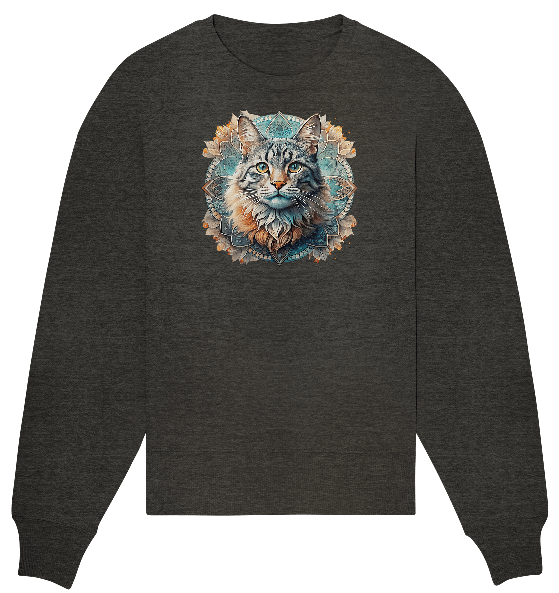 Mystic Cat - Organic Oversize Sweatshirt - ArtfulShenwyn