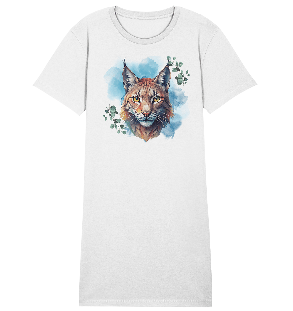 Mystic Lynx - Ladies Organic Shirt Dress - ArtfulShenwyn