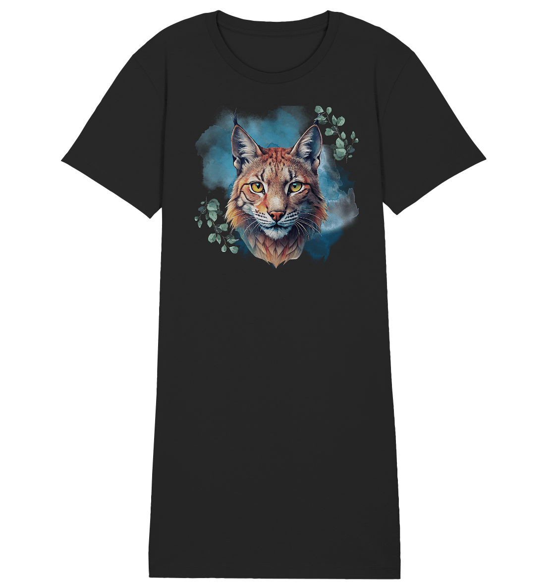 Mystic Lynx - Ladies Organic Shirt Dress - ArtfulShenwyn