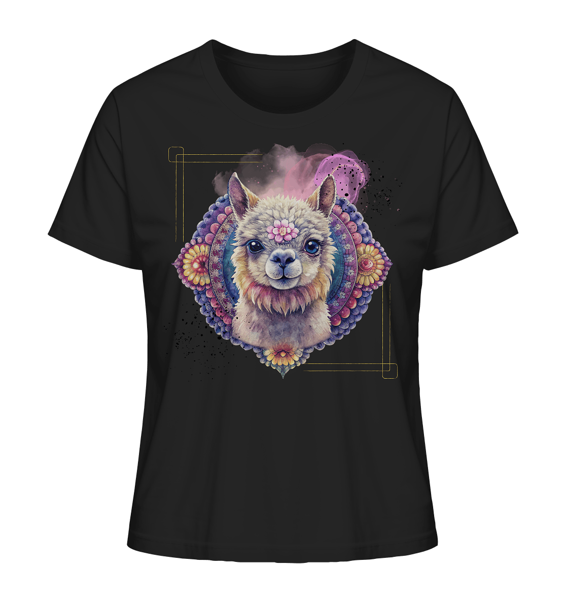 Pink Alpaka Mandala - Ladies Organic Shirt - ArtfulShenwyn