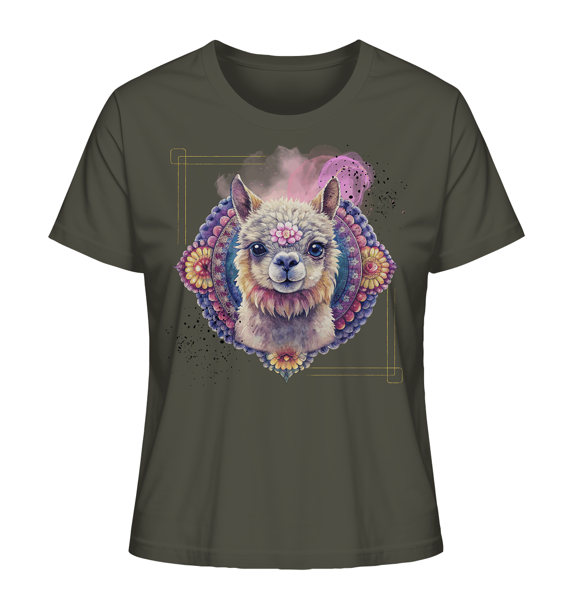 Pink Alpaka Mandala - Ladies Organic Shirt - ArtfulShenwyn