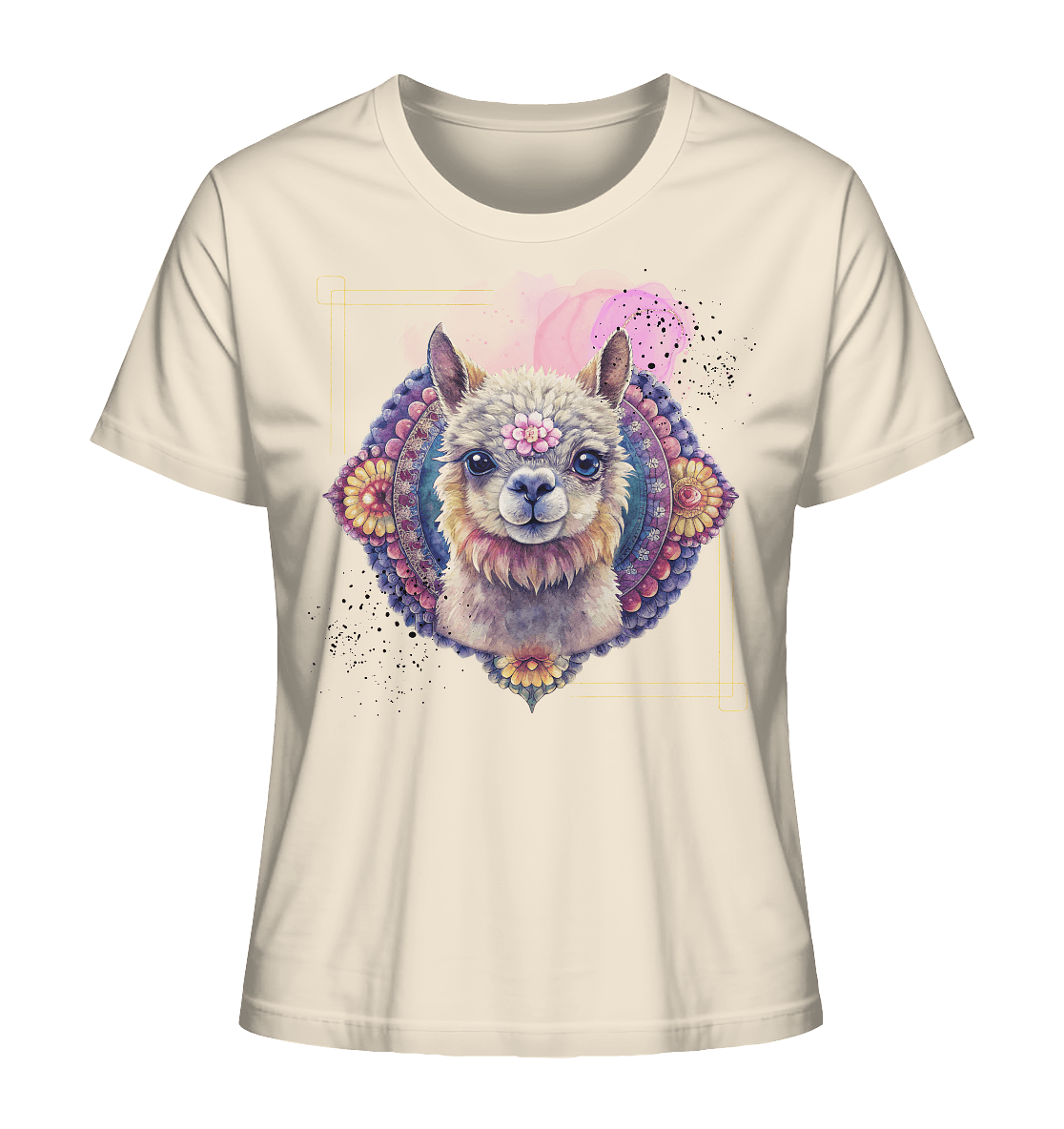 Pink Alpaka Mandala - Ladies Organic Shirt - ArtfulShenwyn