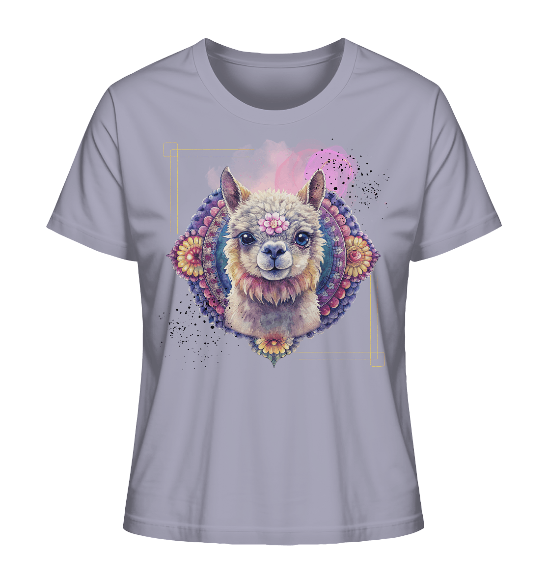 Pink Alpaka Mandala - Ladies Organic Shirt - ArtfulShenwyn