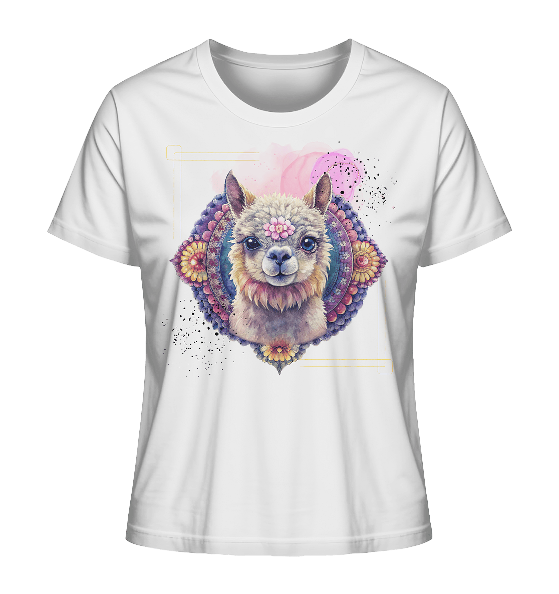 Pink Alpaka Mandala - Ladies Organic Shirt - ArtfulShenwyn