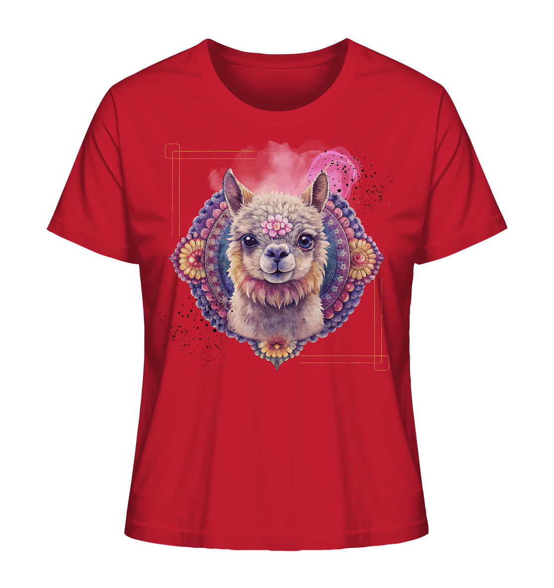 Pink Alpaka Mandala - Ladies Organic Shirt - ArtfulShenwyn