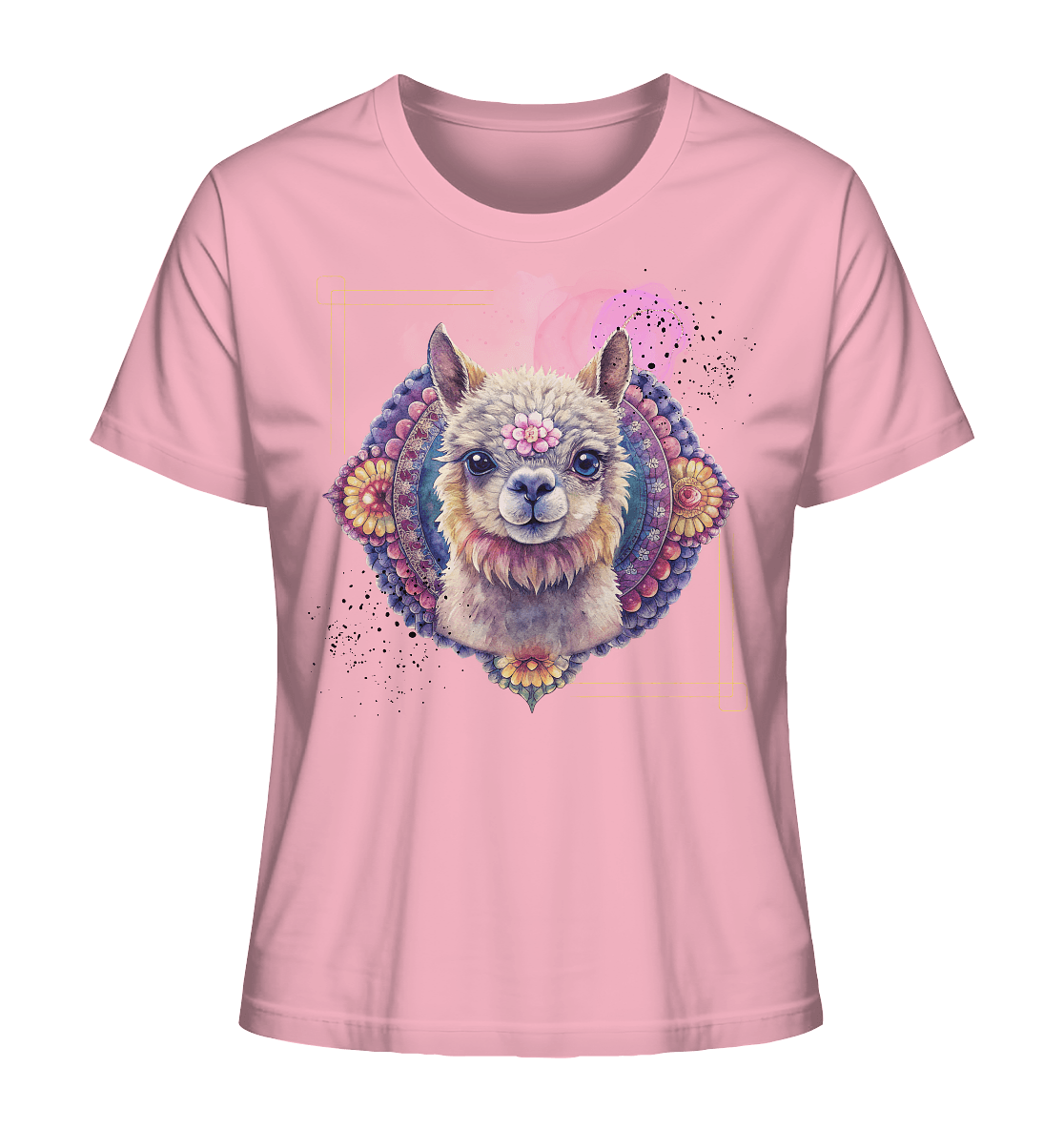 Pink Alpaka Mandala - Ladies Organic Shirt - ArtfulShenwyn