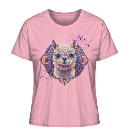 Pink Alpaka Mandala - Ladies Organic Shirt - ArtfulShenwyn