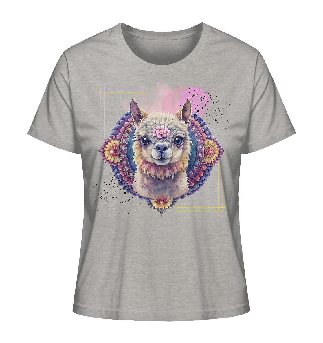 Pink Alpaka Mandala - Ladies Organic Shirt - ArtfulShenwyn