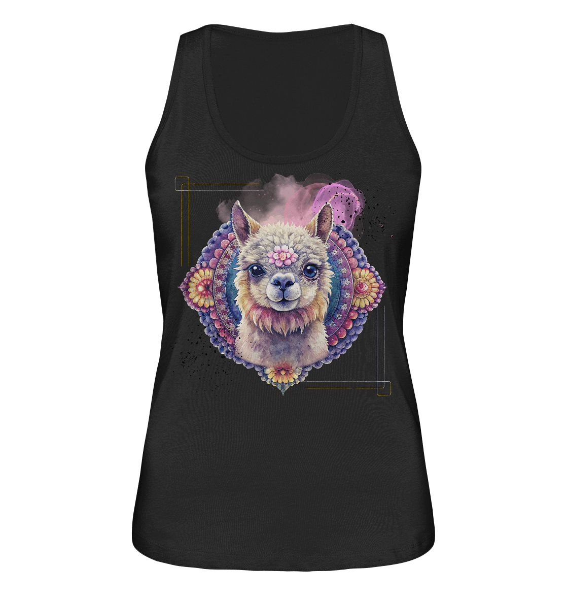 Pink Alpaka Mandala - Ladies Organic Tank-Top - ArtfulShenwyn