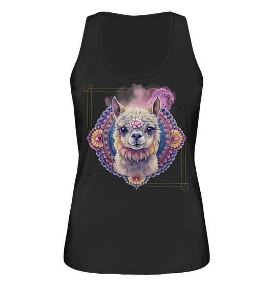 Pink Alpaka Mandala - Ladies Organic Tank-Top - ArtfulShenwyn