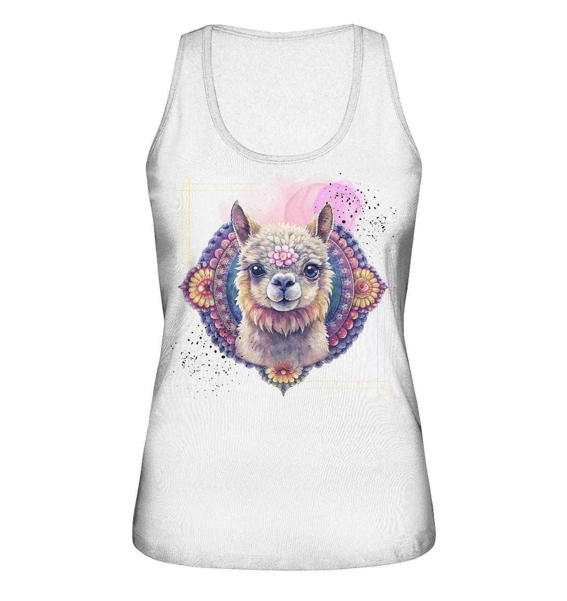 Pink Alpaka Mandala - Ladies Organic Tank-Top - ArtfulShenwyn