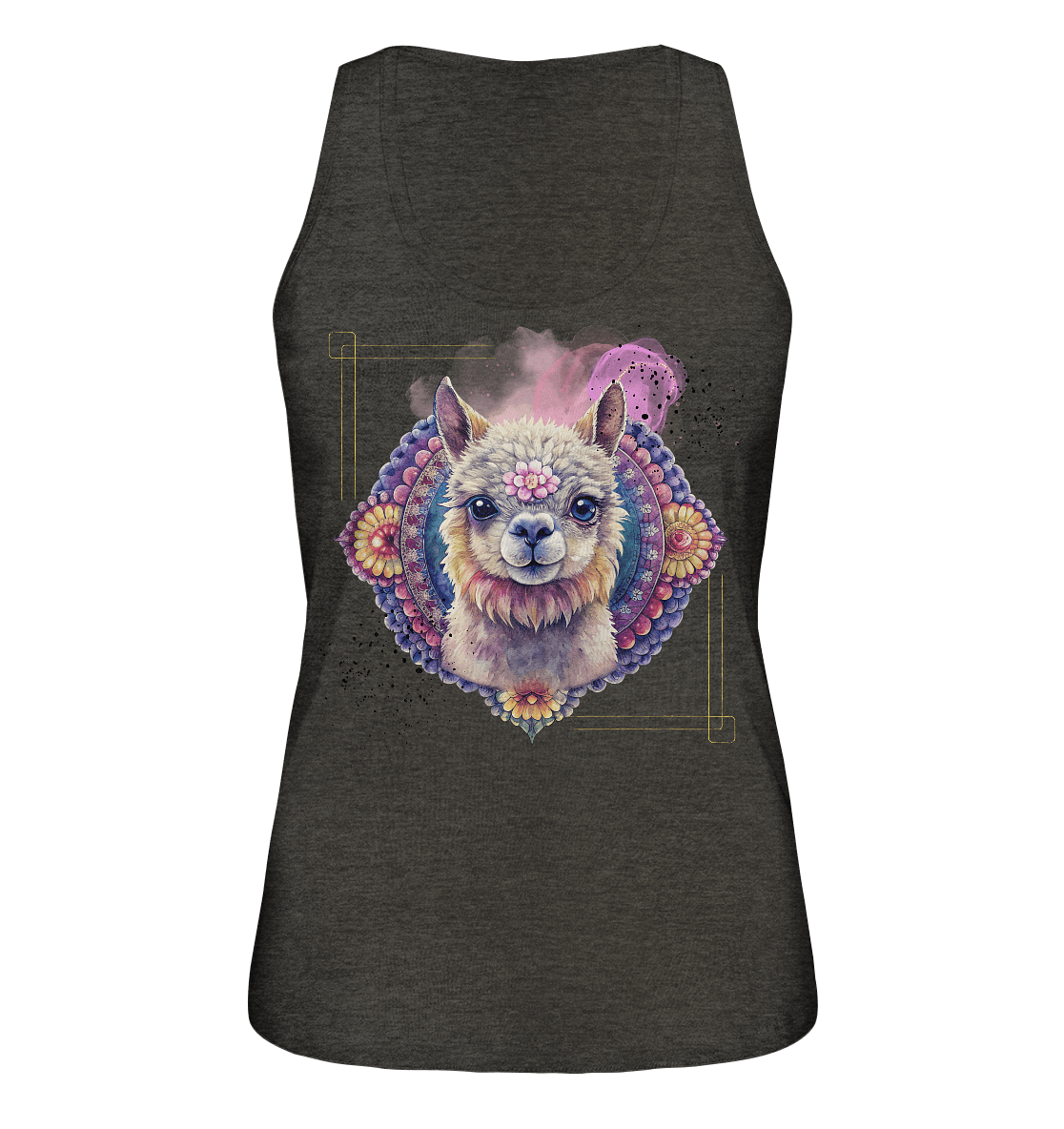 Pink Alpaka Mandala - Ladies Organic Tank-Top - ArtfulShenwyn