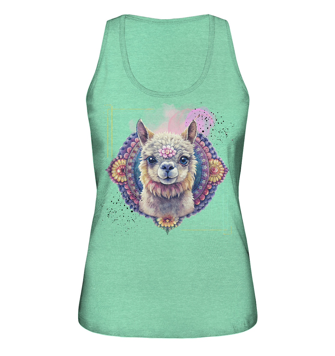 Pink Alpaka Mandala - Ladies Organic Tank-Top - ArtfulShenwyn