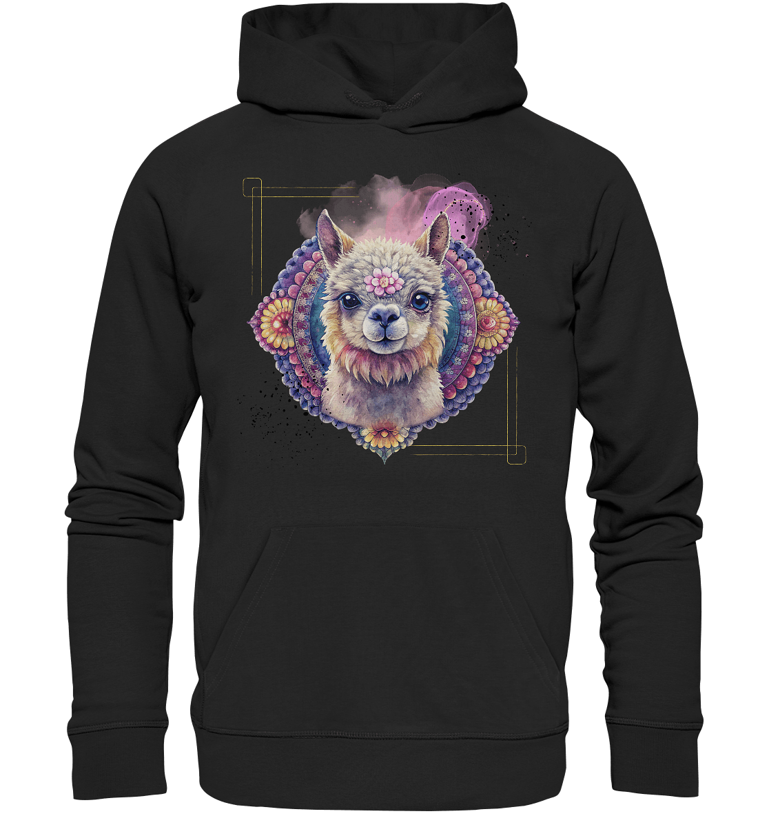 Pink Alpaka Mandala - Organic Basic Hoodie - ArtfulShenwyn