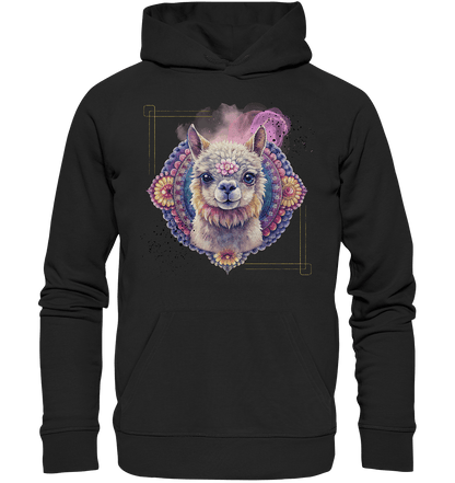 Pink Alpaka Mandala - Organic Basic Hoodie - ArtfulShenwyn