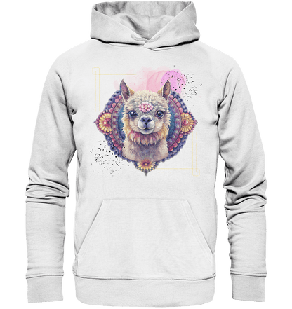 Pink Alpaka Mandala - Organic Basic Hoodie - ArtfulShenwyn