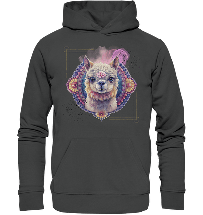 Pink Alpaka Mandala - Organic Basic Hoodie - ArtfulShenwyn