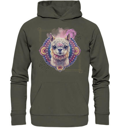 Pink Alpaka Mandala - Organic Basic Hoodie - ArtfulShenwyn