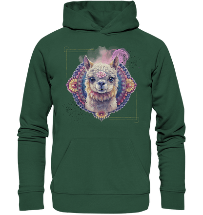 Pink Alpaka Mandala - Organic Basic Hoodie - ArtfulShenwyn