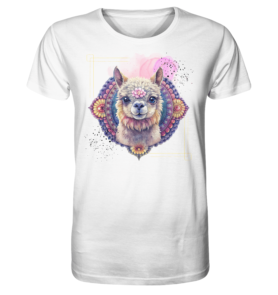 Pink Alpaka Mandala - Organic Basic Shirt - ArtfulShenwyn