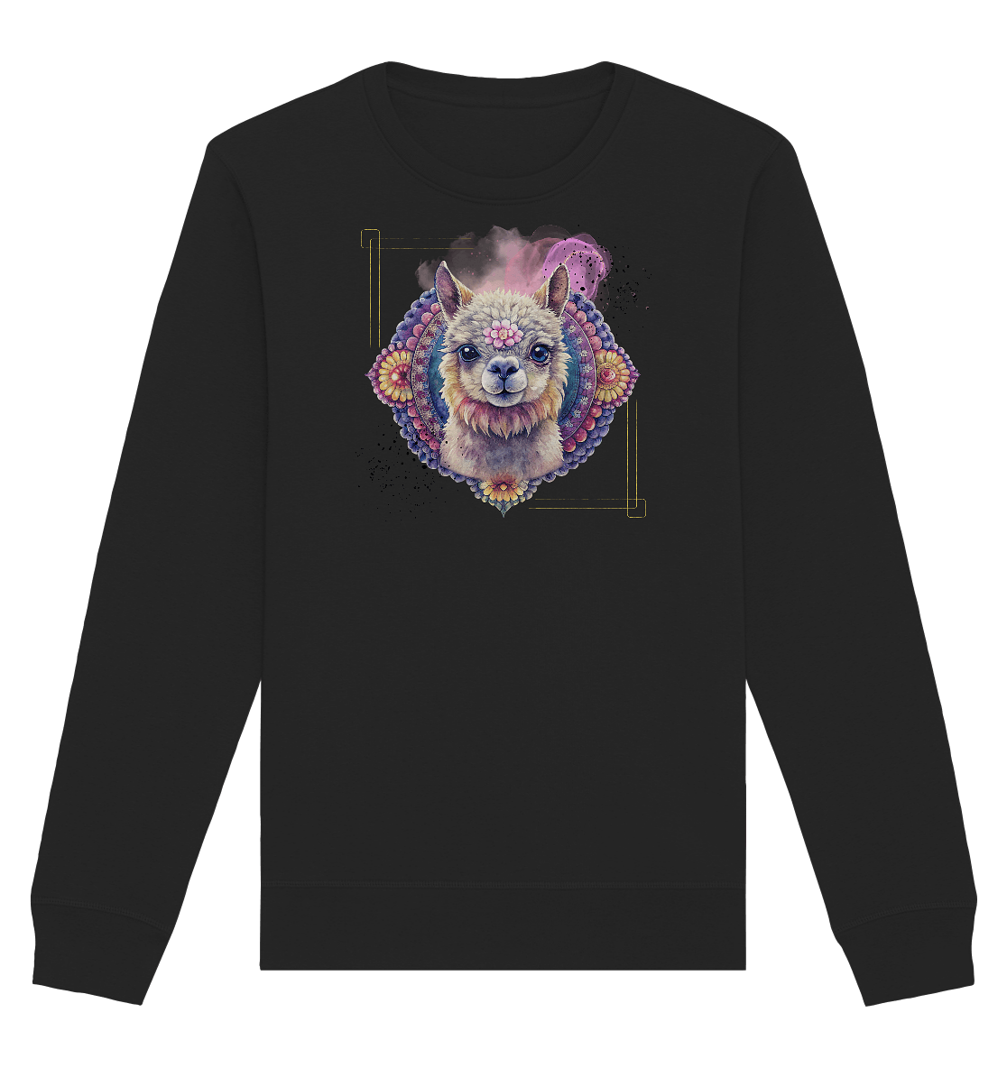 Pink Alpaka Mandala - Organic Basic Unisex Sweatshirt - ArtfulShenwyn