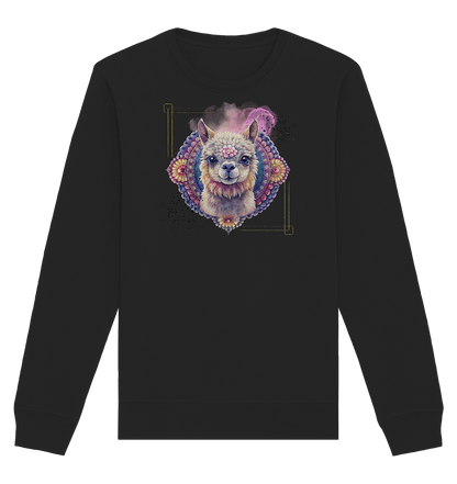 Pink Alpaka Mandala - Organic Basic Unisex Sweatshirt - ArtfulShenwyn