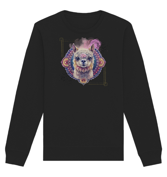 Pink Alpaka Mandala - Organic Basic Unisex Sweatshirt - ArtfulShenwyn