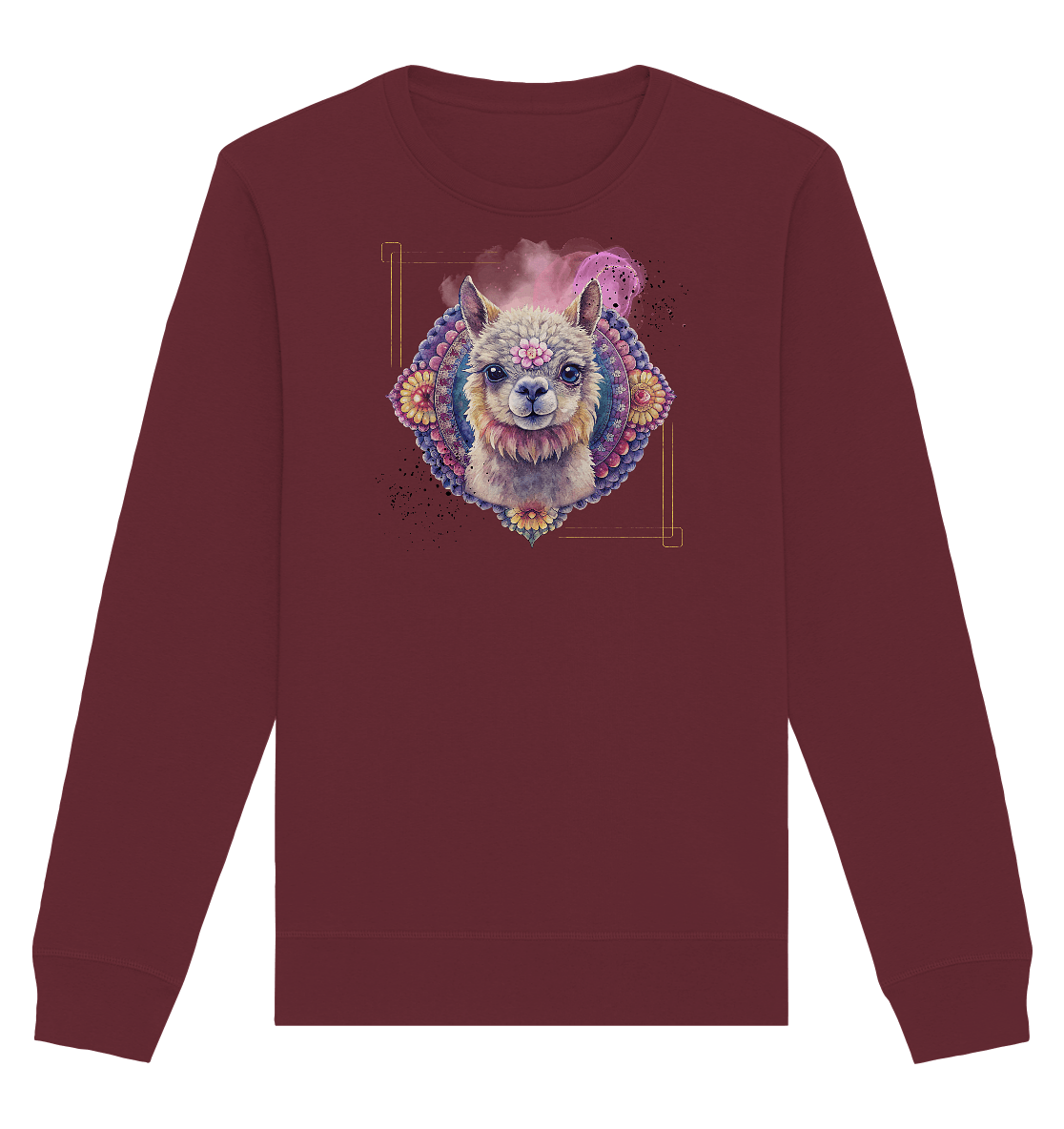 Pink Alpaka Mandala - Organic Basic Unisex Sweatshirt - ArtfulShenwyn