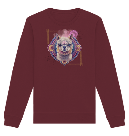 Pink Alpaka Mandala - Organic Basic Unisex Sweatshirt - ArtfulShenwyn