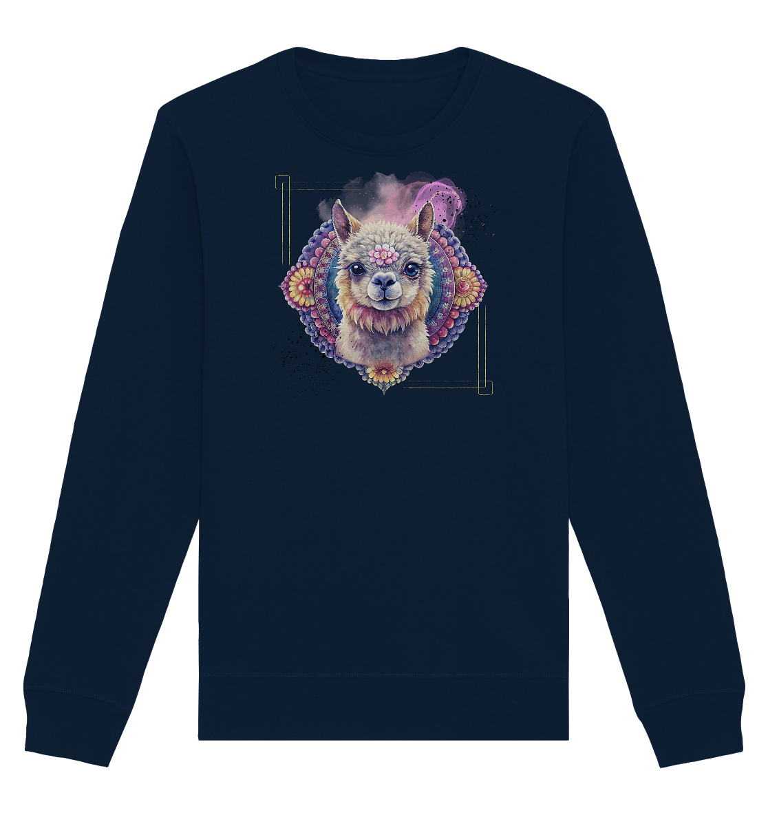 Pink Alpaka Mandala - Organic Basic Unisex Sweatshirt - ArtfulShenwyn