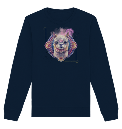 Pink Alpaka Mandala - Organic Basic Unisex Sweatshirt - ArtfulShenwyn