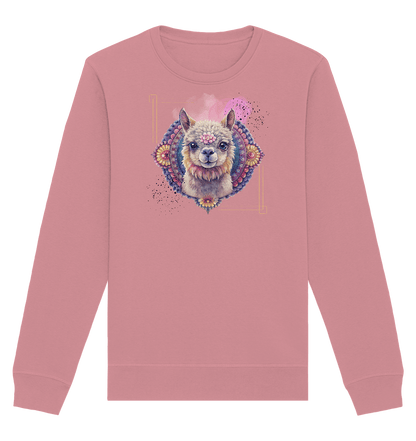 Pink Alpaka Mandala - Organic Basic Unisex Sweatshirt - ArtfulShenwyn