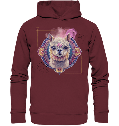 Pink Alpaka Mandala - Organic Fashion Hoodie - ArtfulShenwyn