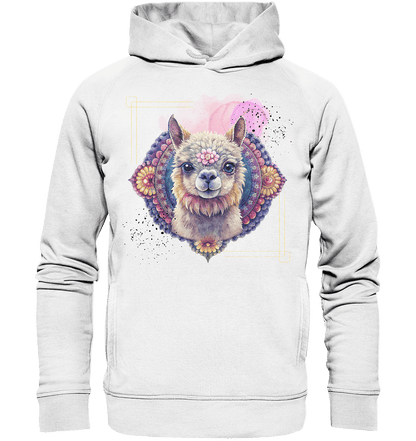 Pink Alpaka Mandala - Organic Fashion Hoodie - ArtfulShenwyn