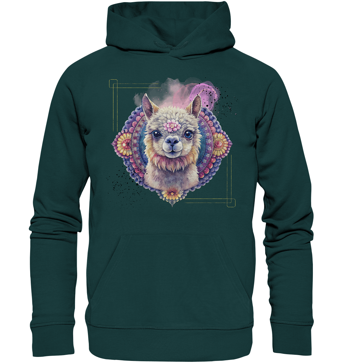 Pink Alpaka Mandala - Organic Hoodie - ArtfulShenwyn