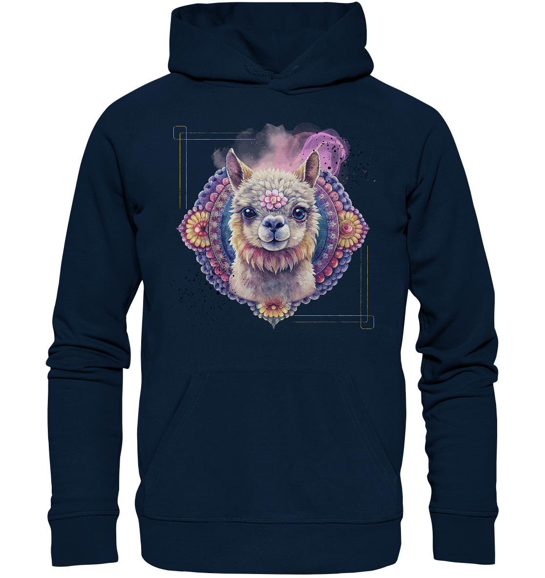 Pink Alpaka Mandala - Organic Hoodie - ArtfulShenwyn