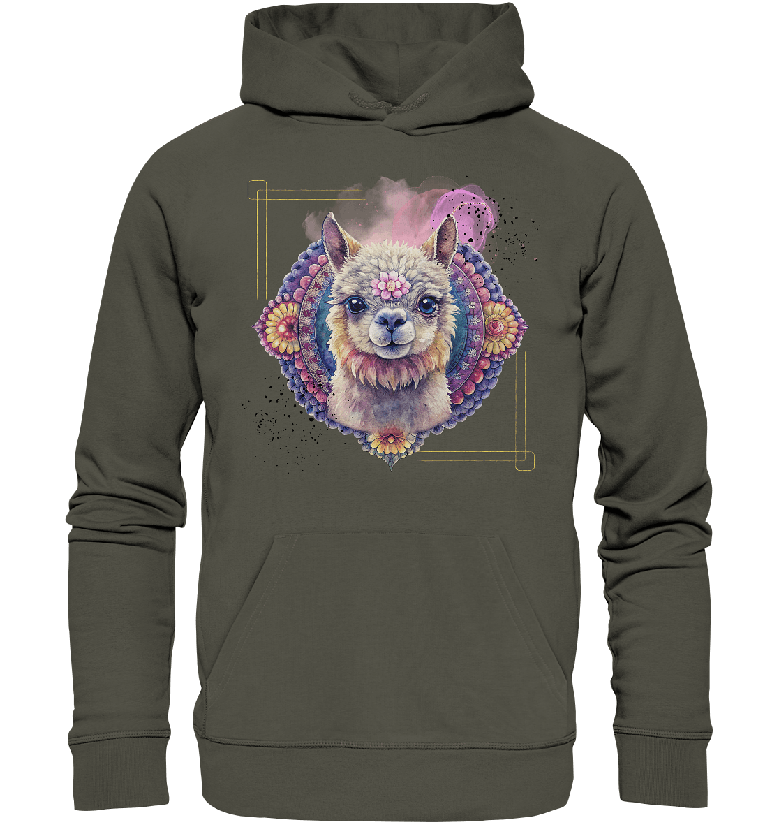 Pink Alpaka Mandala - Organic Hoodie - ArtfulShenwyn