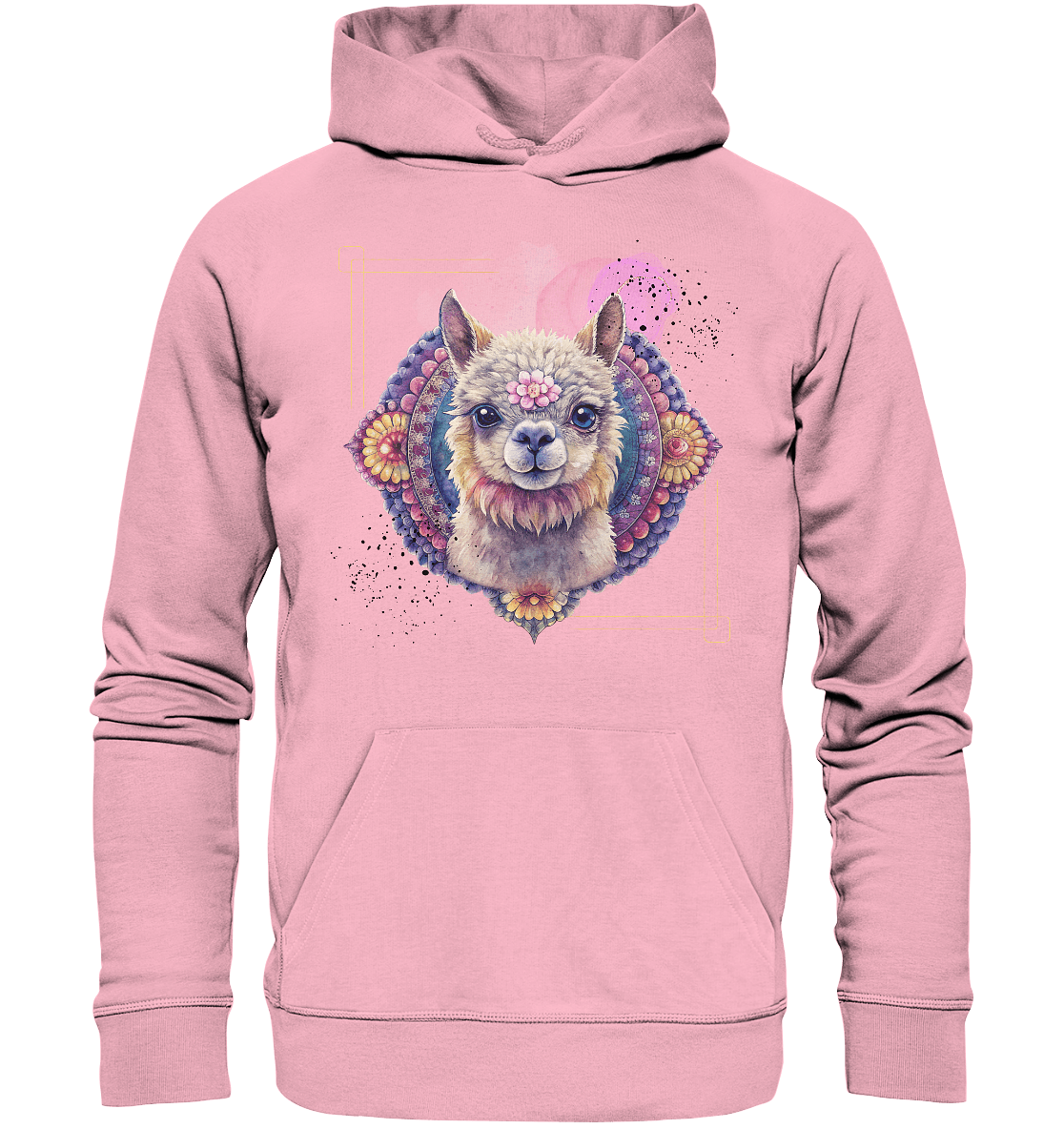 Pink Alpaka Mandala - Organic Hoodie - ArtfulShenwyn