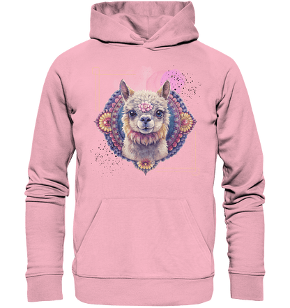 Pink Alpaka Mandala - Organic Hoodie - ArtfulShenwyn