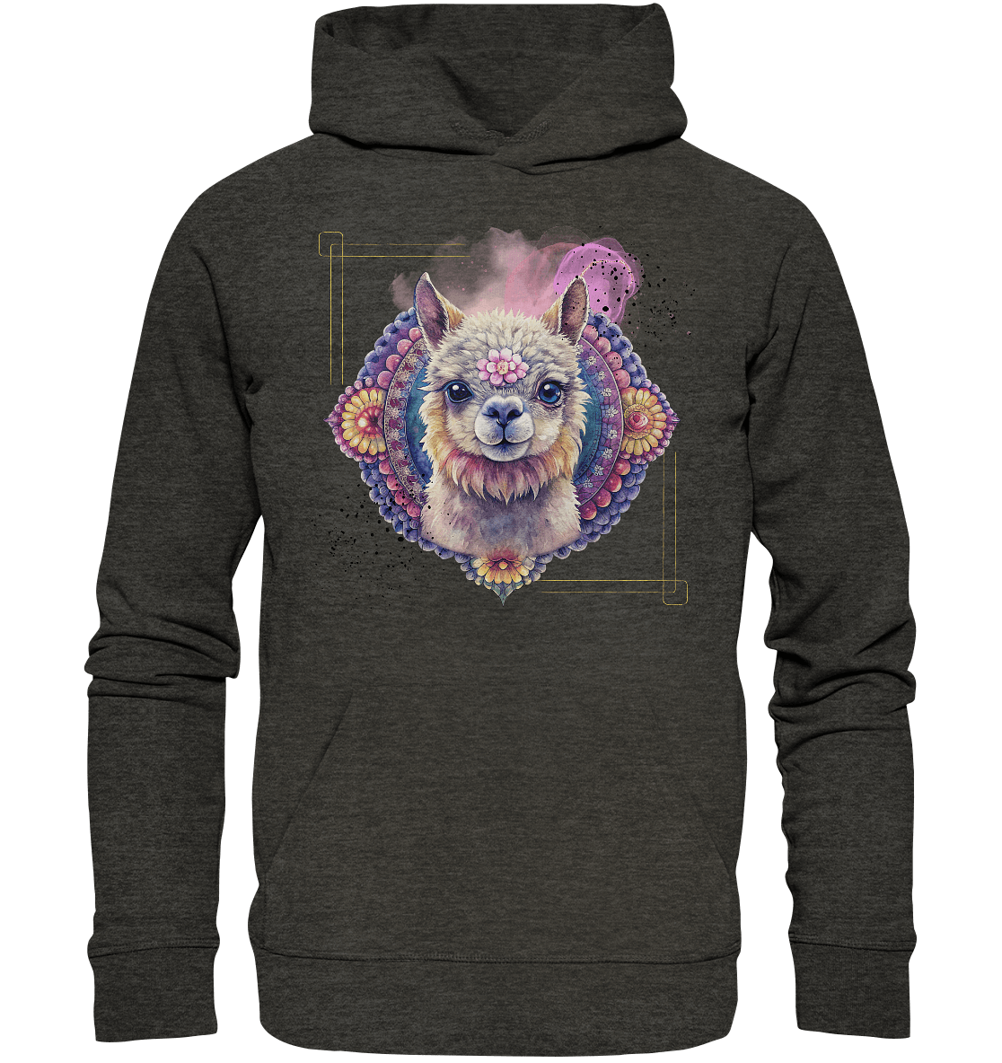 Pink Alpaka Mandala - Organic Hoodie - ArtfulShenwyn