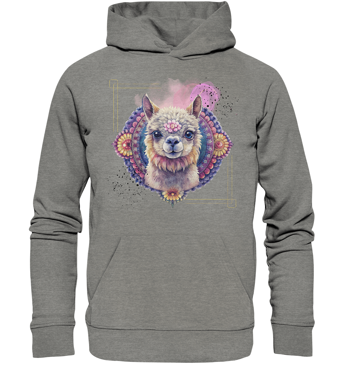 Pink Alpaka Mandala - Organic Hoodie - ArtfulShenwyn