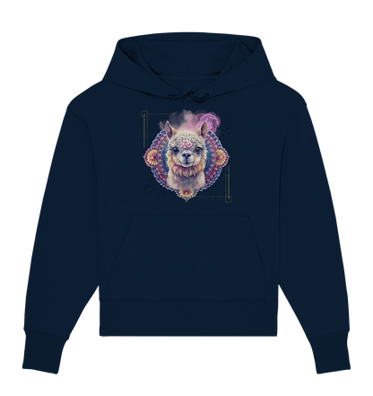 Pink Alpaka Mandala - Organic Oversize Hoodie - ArtfulShenwyn